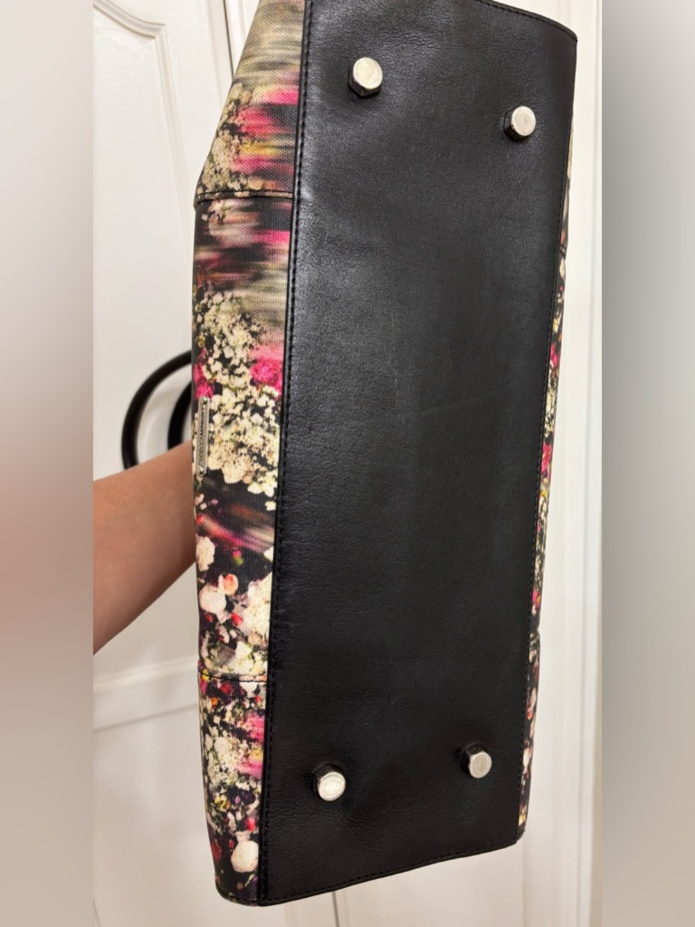 Rebecca Minkoff extra large floral canvas/leather M.A.B. tote - Picture 6 of 11